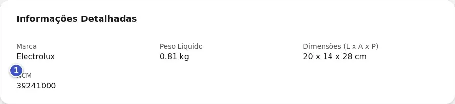 Card Informações Detalhadas de um produto do fornecedor com o campo NCM (1)