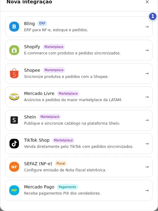 Janela Nova integração com o item Bling em destaque (1)